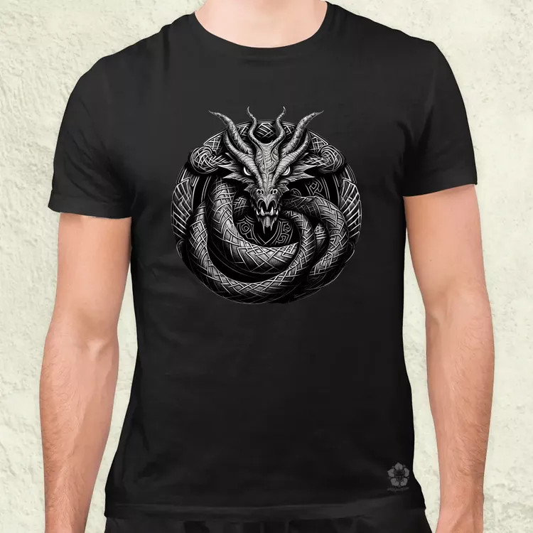 Jörmungandr amulett v2 férfi póló