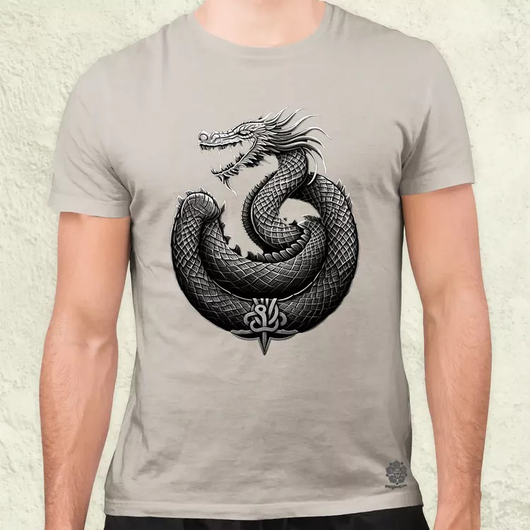 Jörmungandr amulett v3 férfi póló