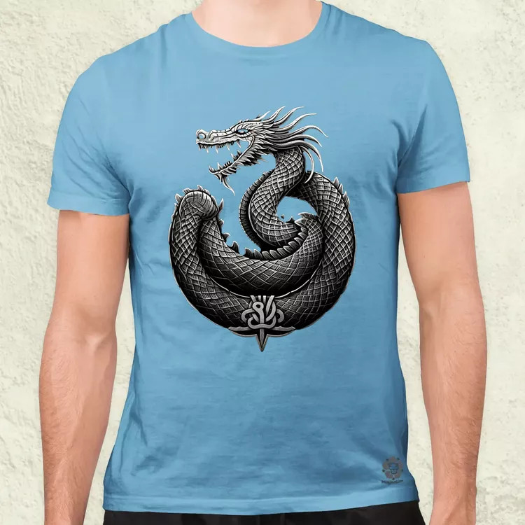 Jörmungandr amulett v3 férfi póló
