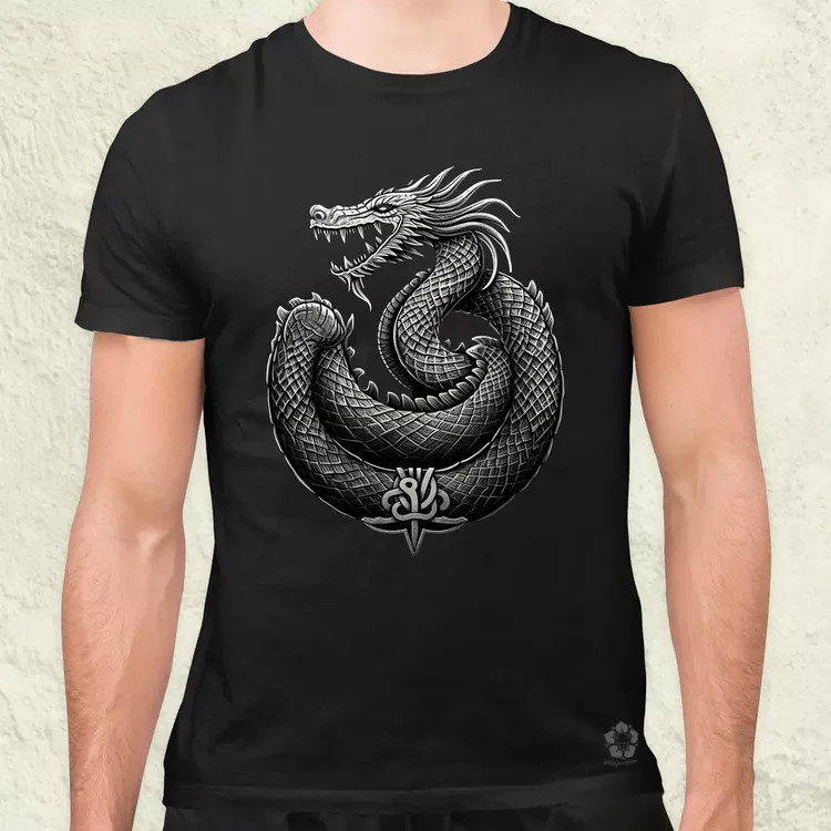 Jörmungandr amulett v3 férfi póló