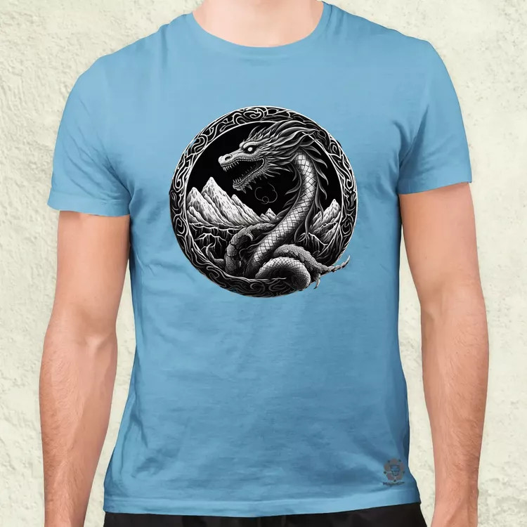 Jörmungandr amulett v4 férfi póló
