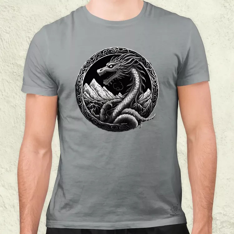 Jörmungandr amulett v4 férfi póló