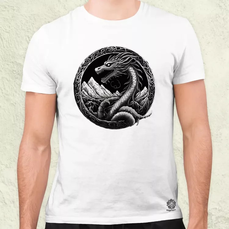 Jörmungandr amulett v4 férfi póló
