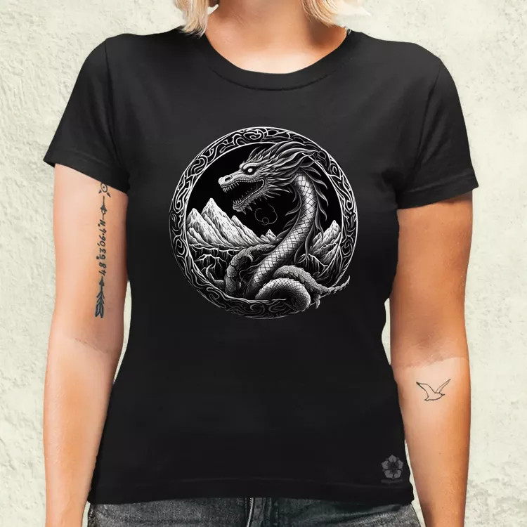 Jörmungandr amulett v4 női póló
