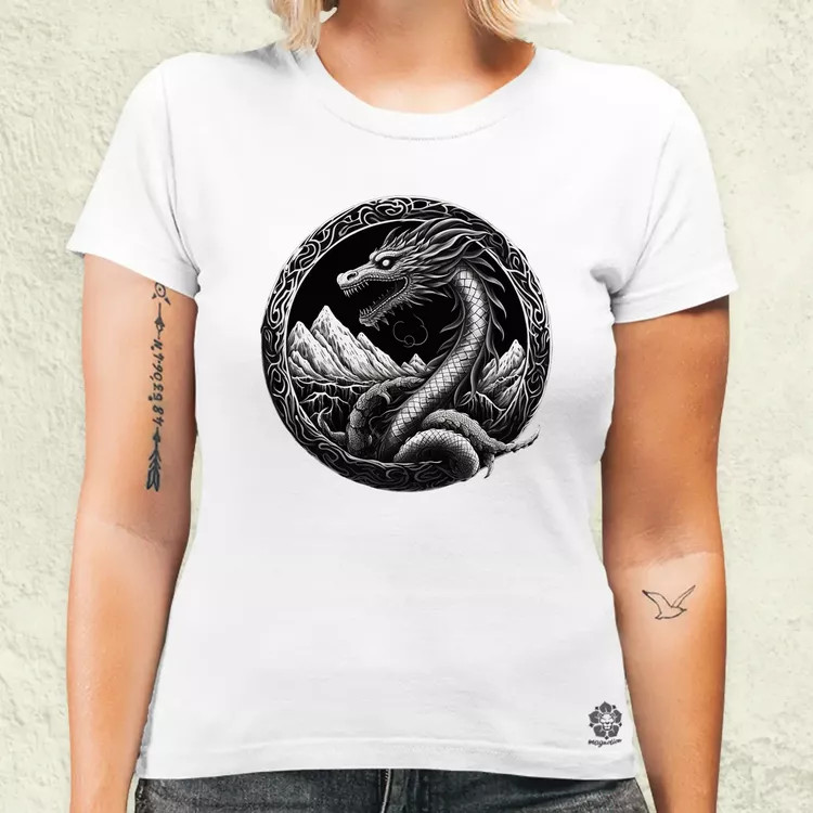 Jörmungandr amulett v4 női póló