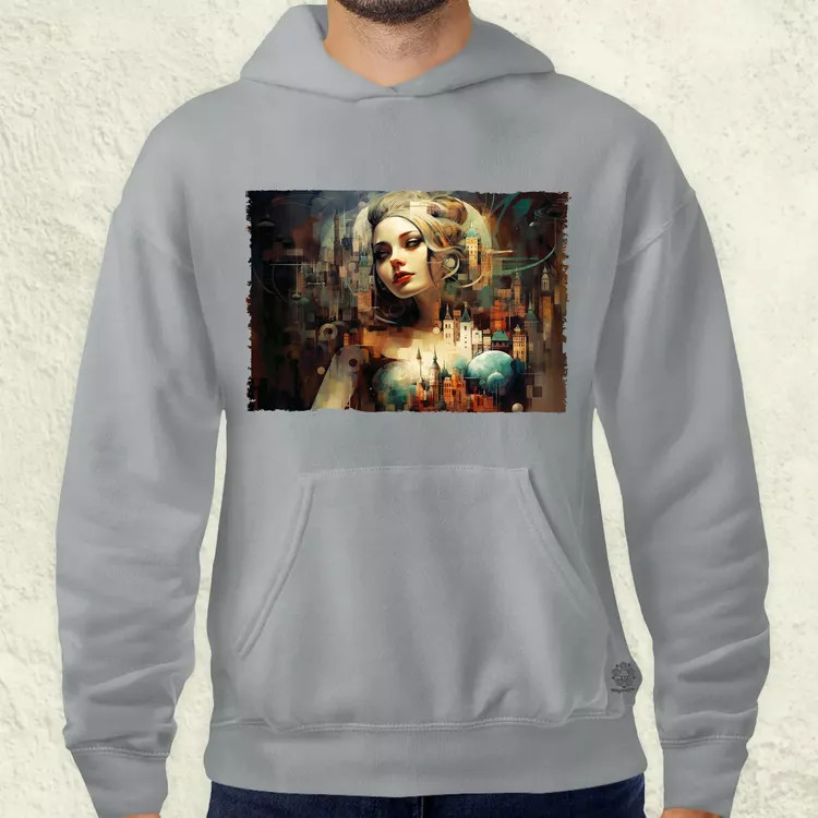 Pareidolia Harley Quinn város fantázia férfi pulóver