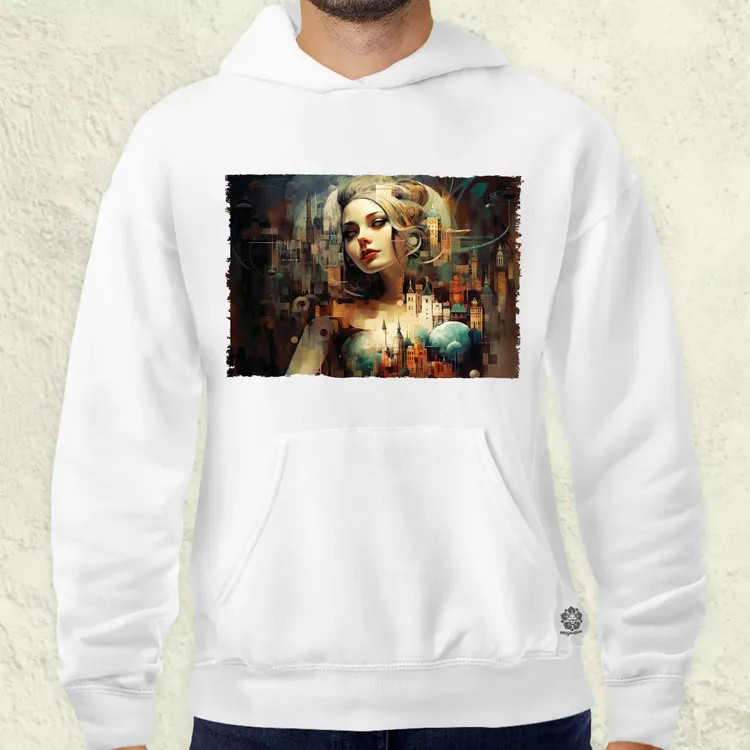 Pareidolia Harley Quinn város fantázia férfi pulóver
