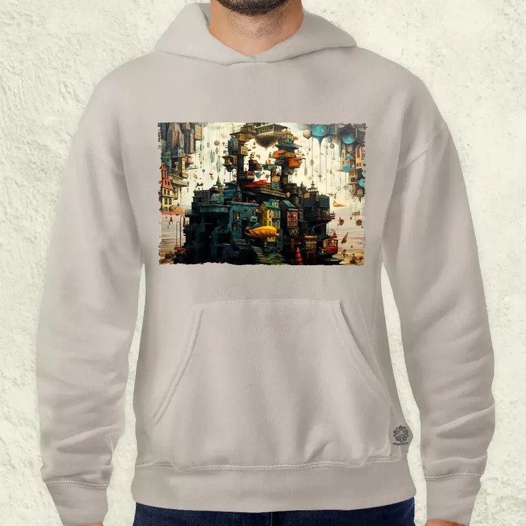 Pareidolia Joker város fantázia v3 férfi pulóver