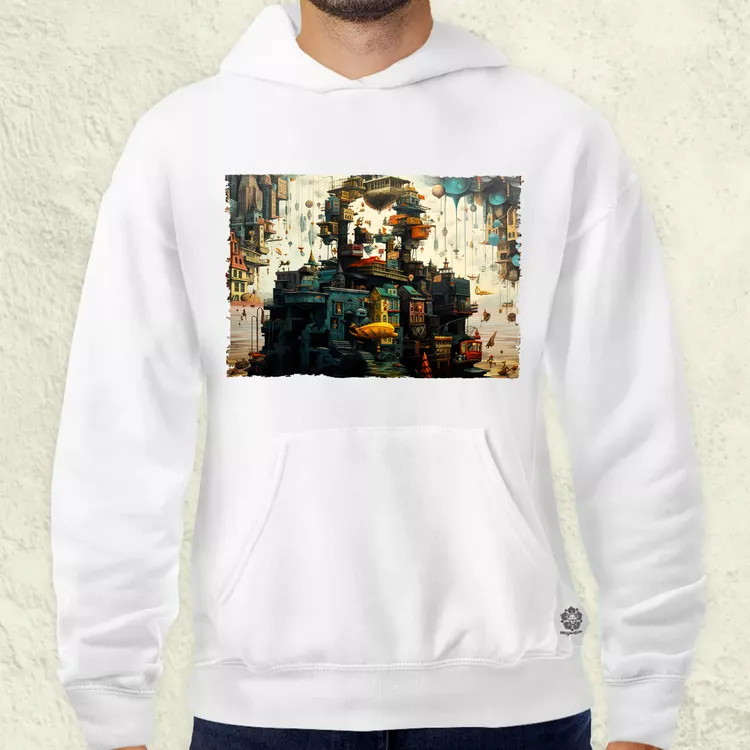 Pareidolia Joker város fantázia v3 férfi pulóver