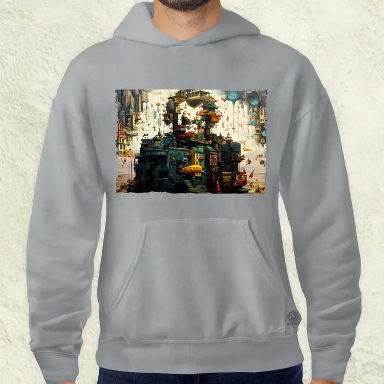 Pareidolia Joker város fantázia v3 férfi pulóver