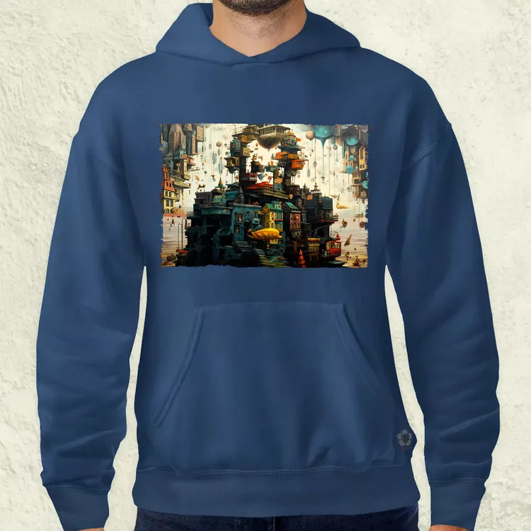 Pareidolia Joker város fantázia v3 férfi pulóver
