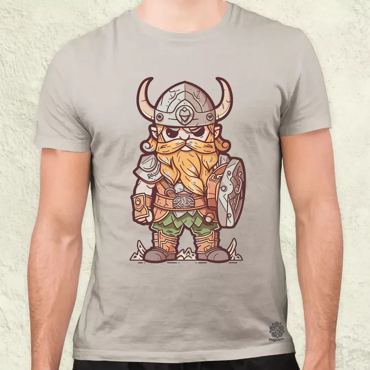 Színes viking vonalrajz férfi póló