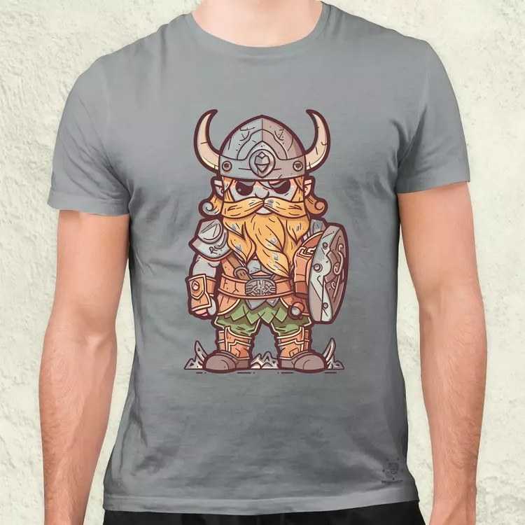 Színes viking vonalrajz férfi póló