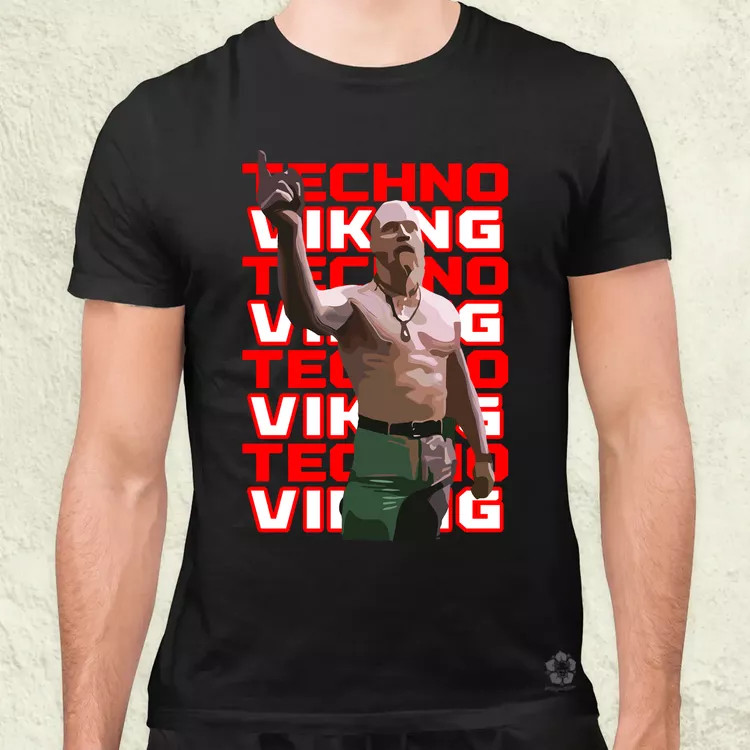 Techno Viking férfi póló