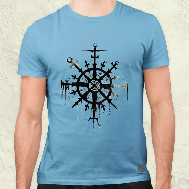 Vegvísir rúna v1 férfi póló