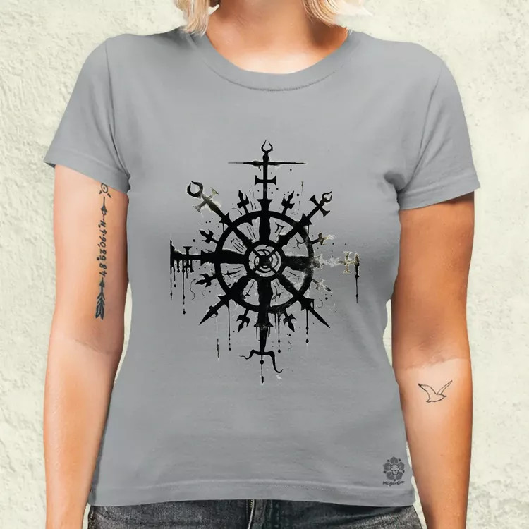 Vegvísir rúna v1 női póló