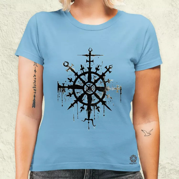 Vegvísir rúna v1 női póló