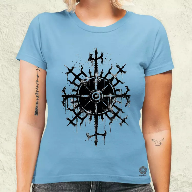 Vegvísir rúna v2 női póló