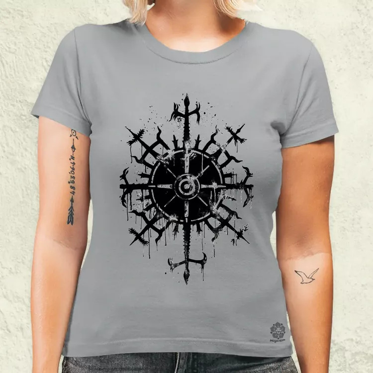 Vegvísir rúna v2 női póló