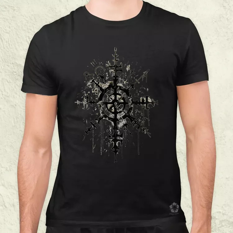 Vegvísir rúna v3 férfi póló