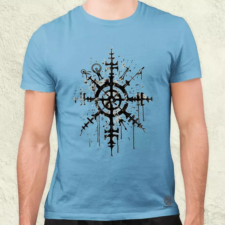 Vegvísir rúna v3 férfi póló