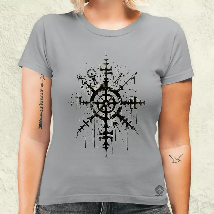 Vegvísir rúna v3 női póló
