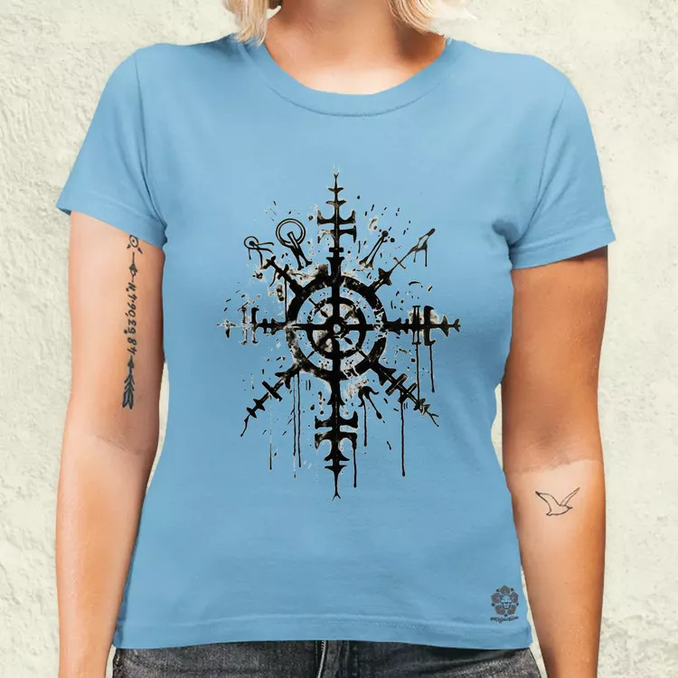 Vegvísir rúna v3 női póló