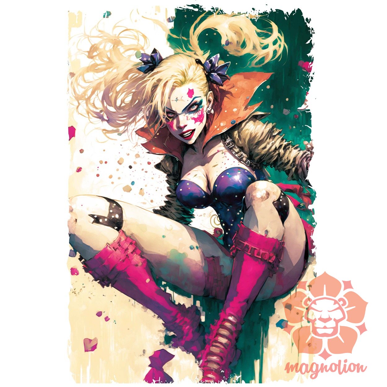 Harley Quinn ugrik digitális művészet