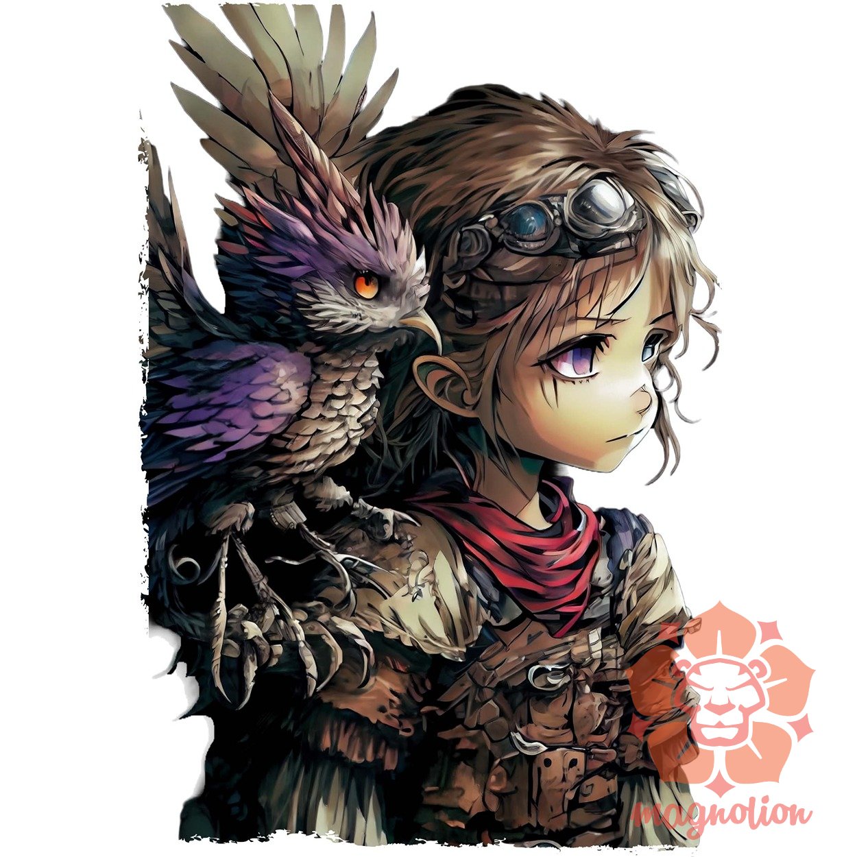 Mesevilág lány és madár avatar v1