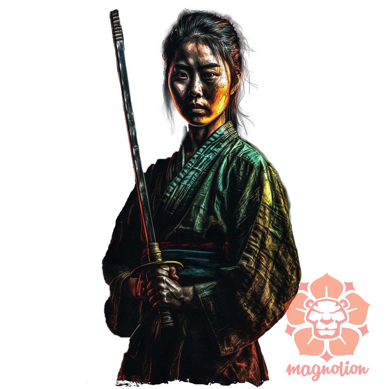 Ősi kínai kardforgató lány