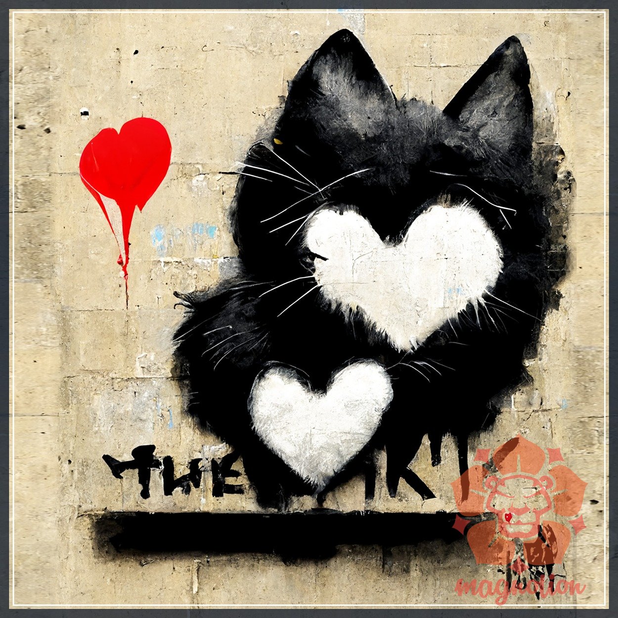 Graffiti cica szerelem v3