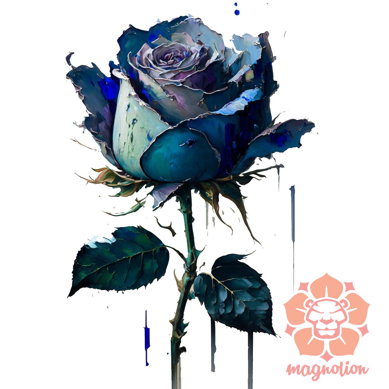 Festett kék rózsa v1