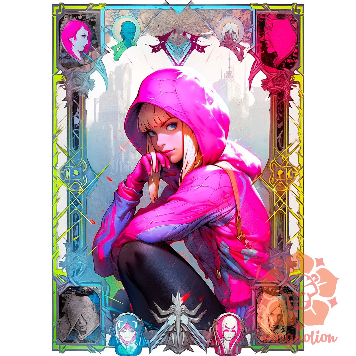 Kártya fantázia Gwen Stacy v3