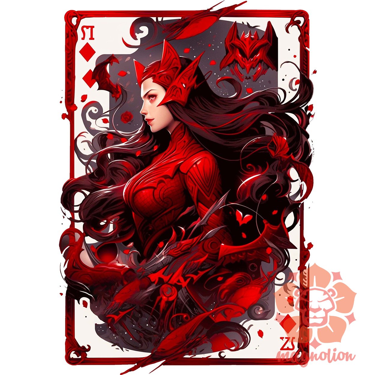 Kártya fantázia Skarlát boszorkány v3
