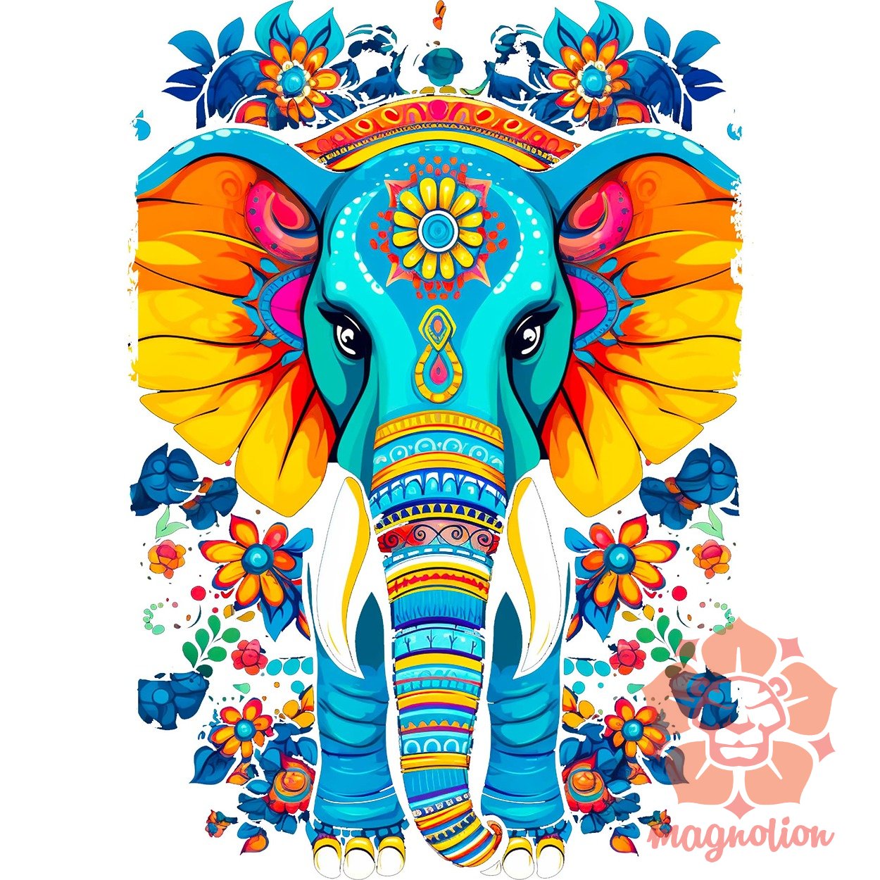 Mandala elefánt v4