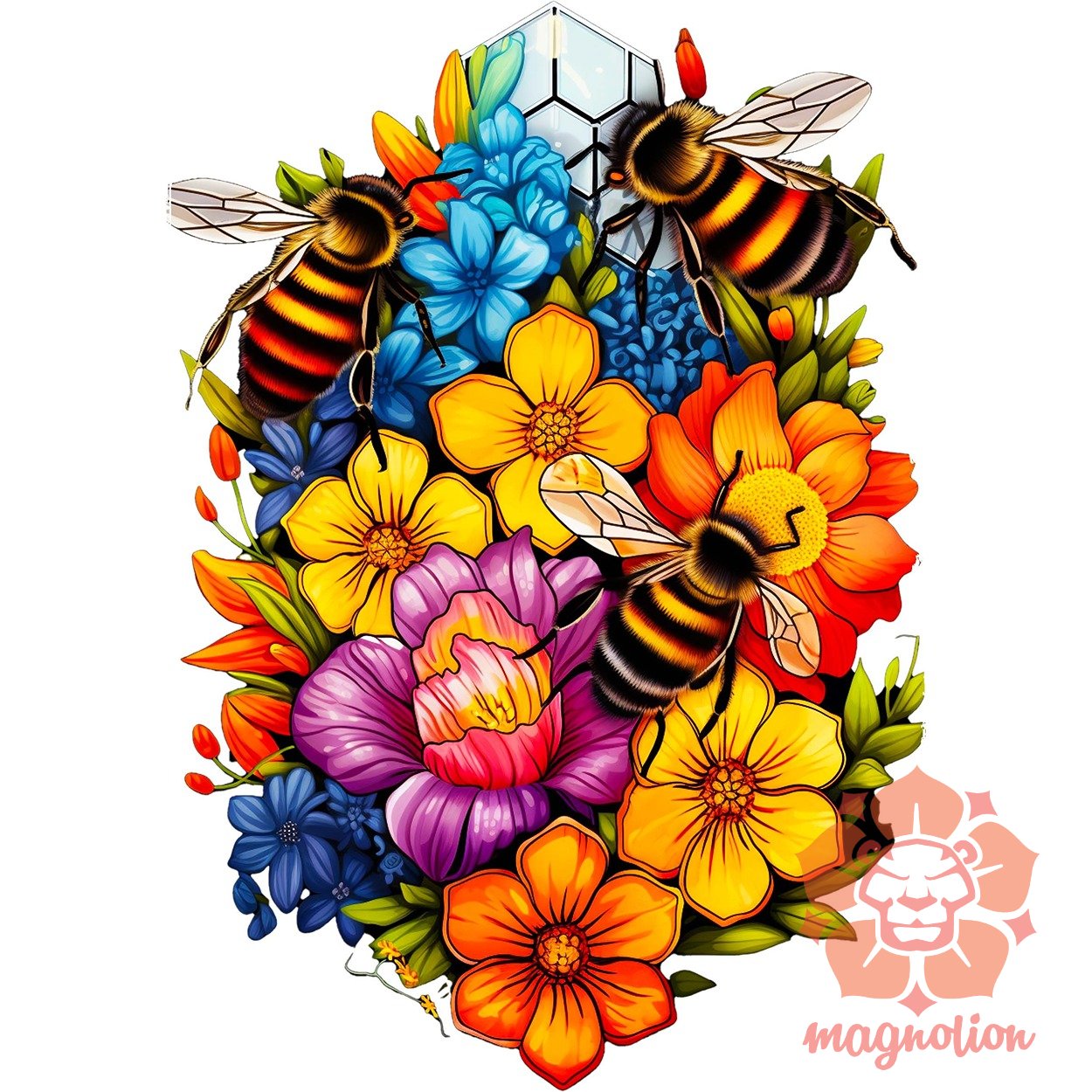 Méh és virágok v2