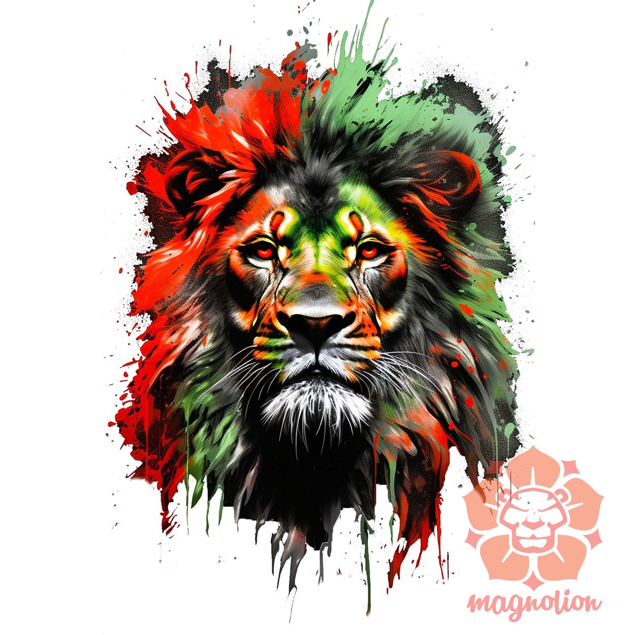 Színes oroszlán portré v2