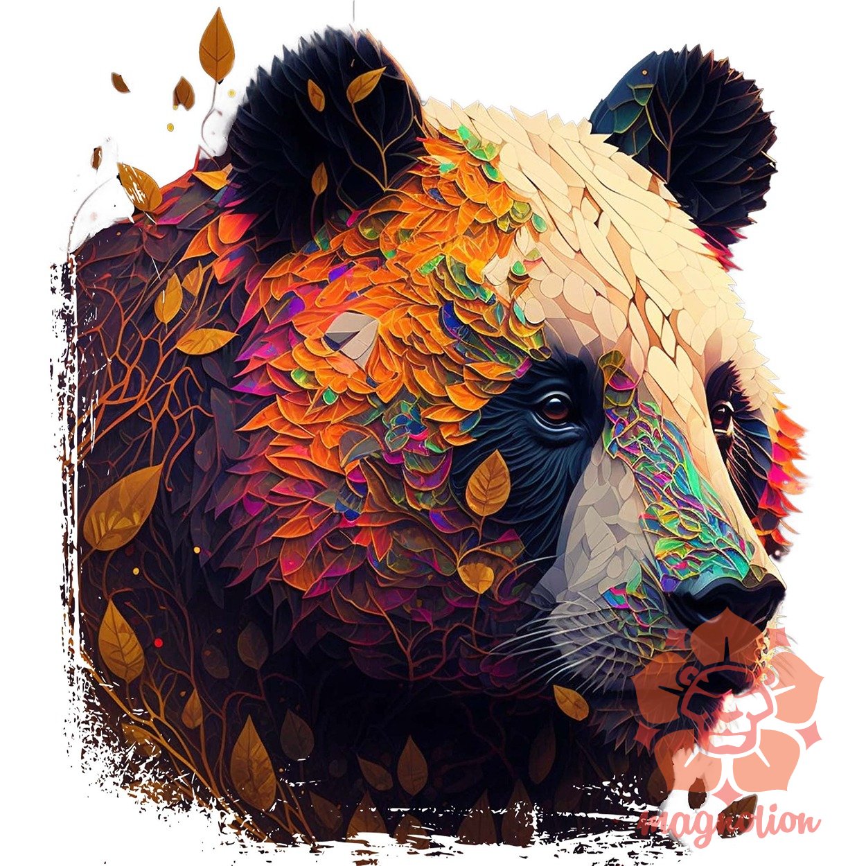 Absztrakt panda portré v1