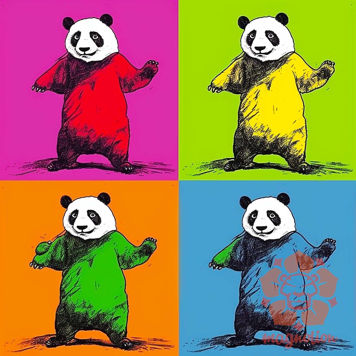 Pop art pandák v2