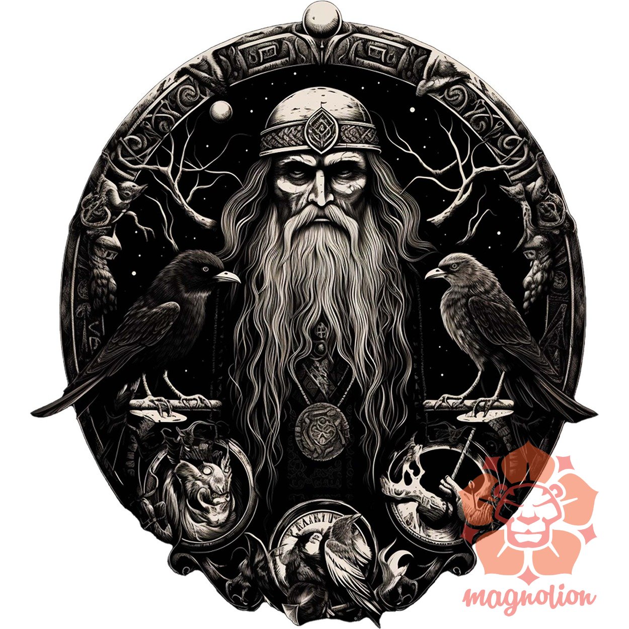 Odin és Hugin Munin amulett zseb