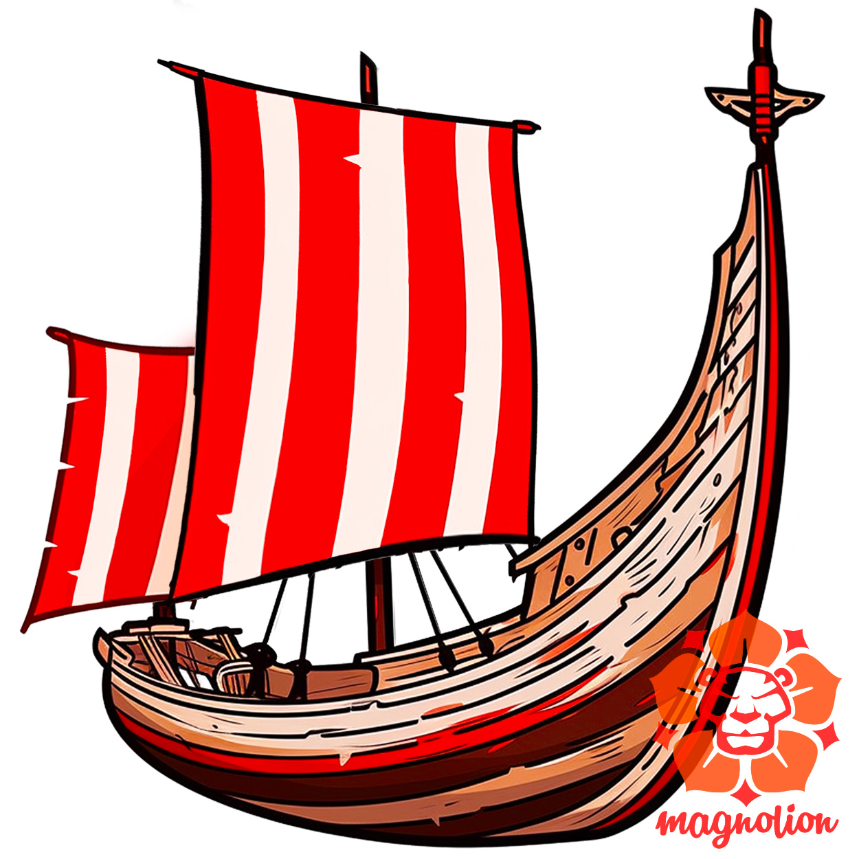 Viking hosszúhajó zseb