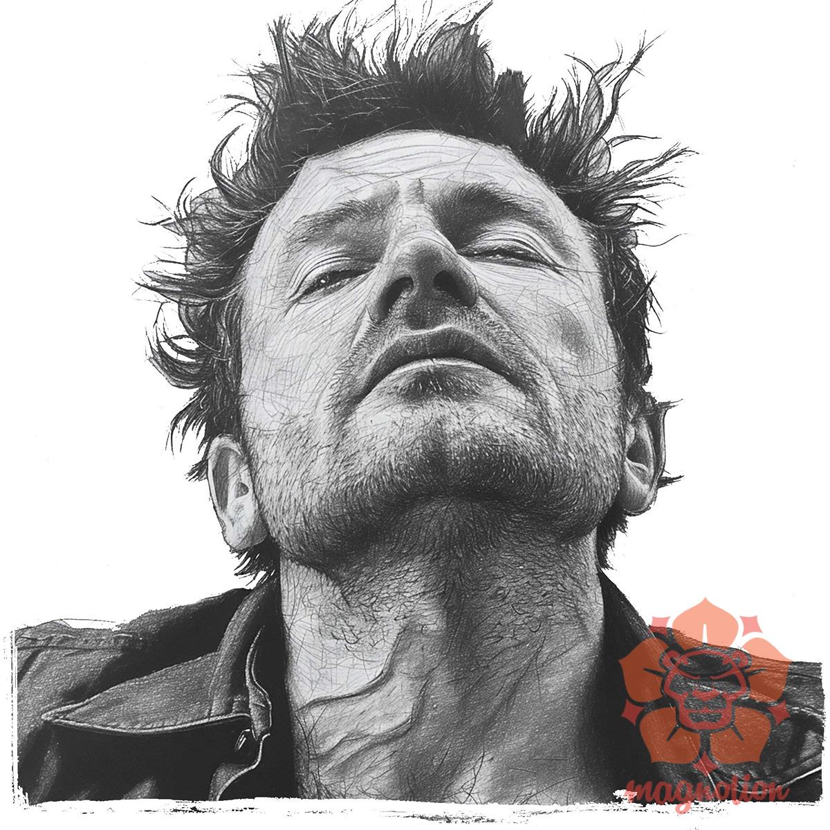 Bono rajz portré