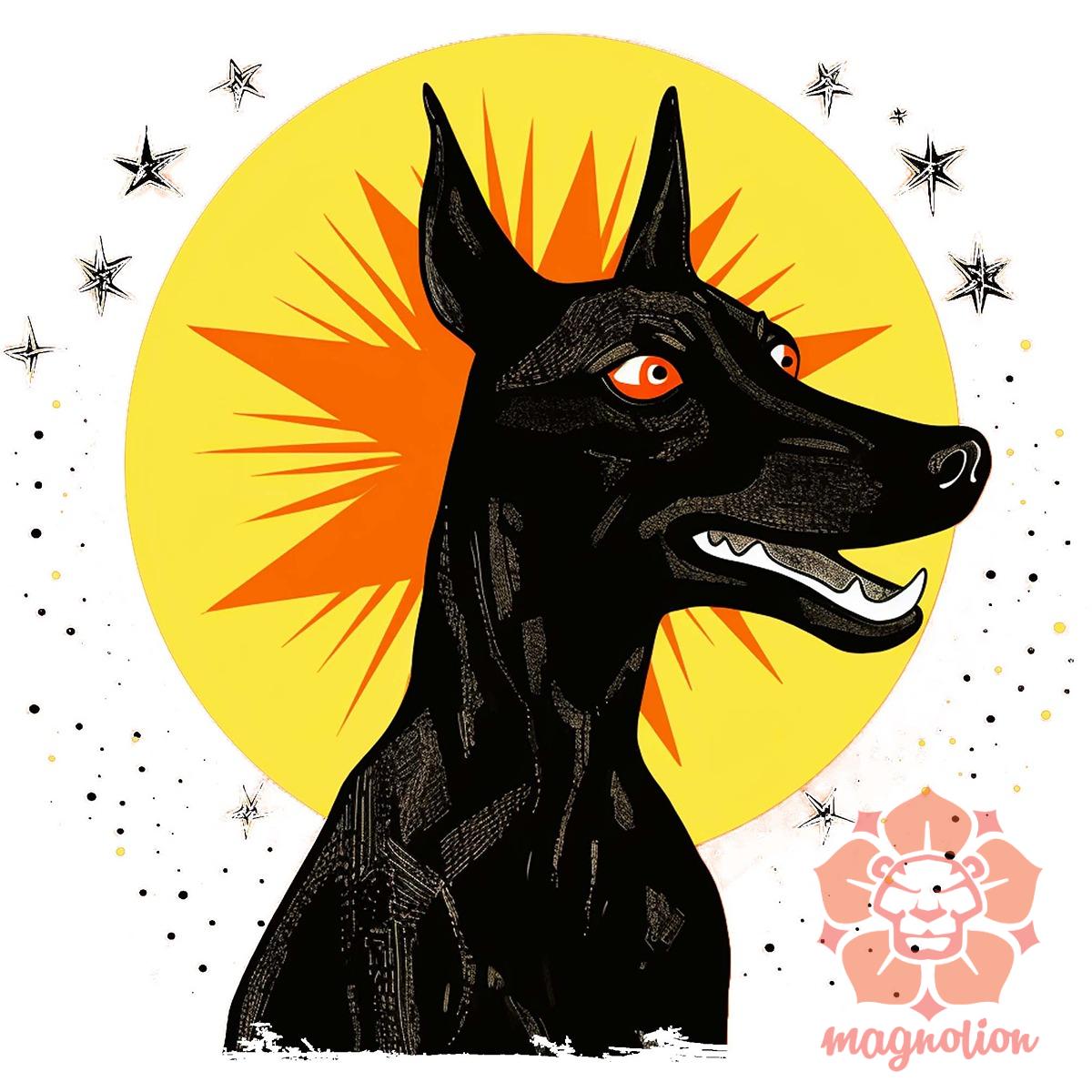Fekete kutya csillagok között v6