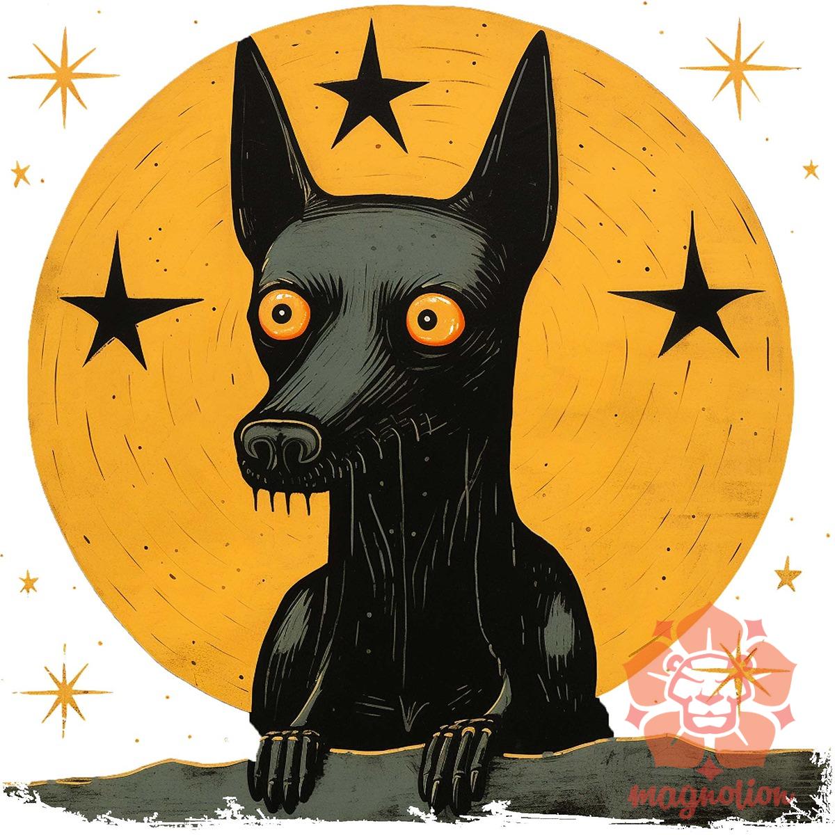 Fekete kutya csillagok között v7