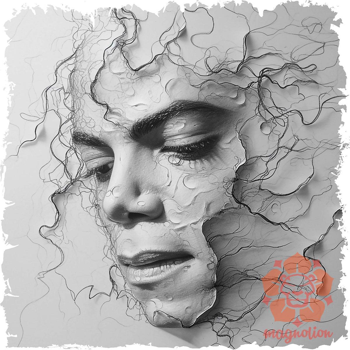 Michael Jackson rajz portré v2