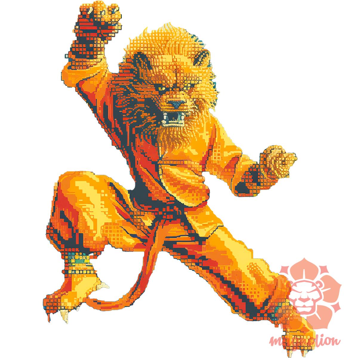 Pixelart kung fu oroszlán v3