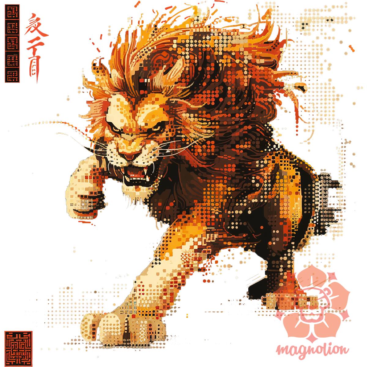 Pixelart kung fu oroszlán v4