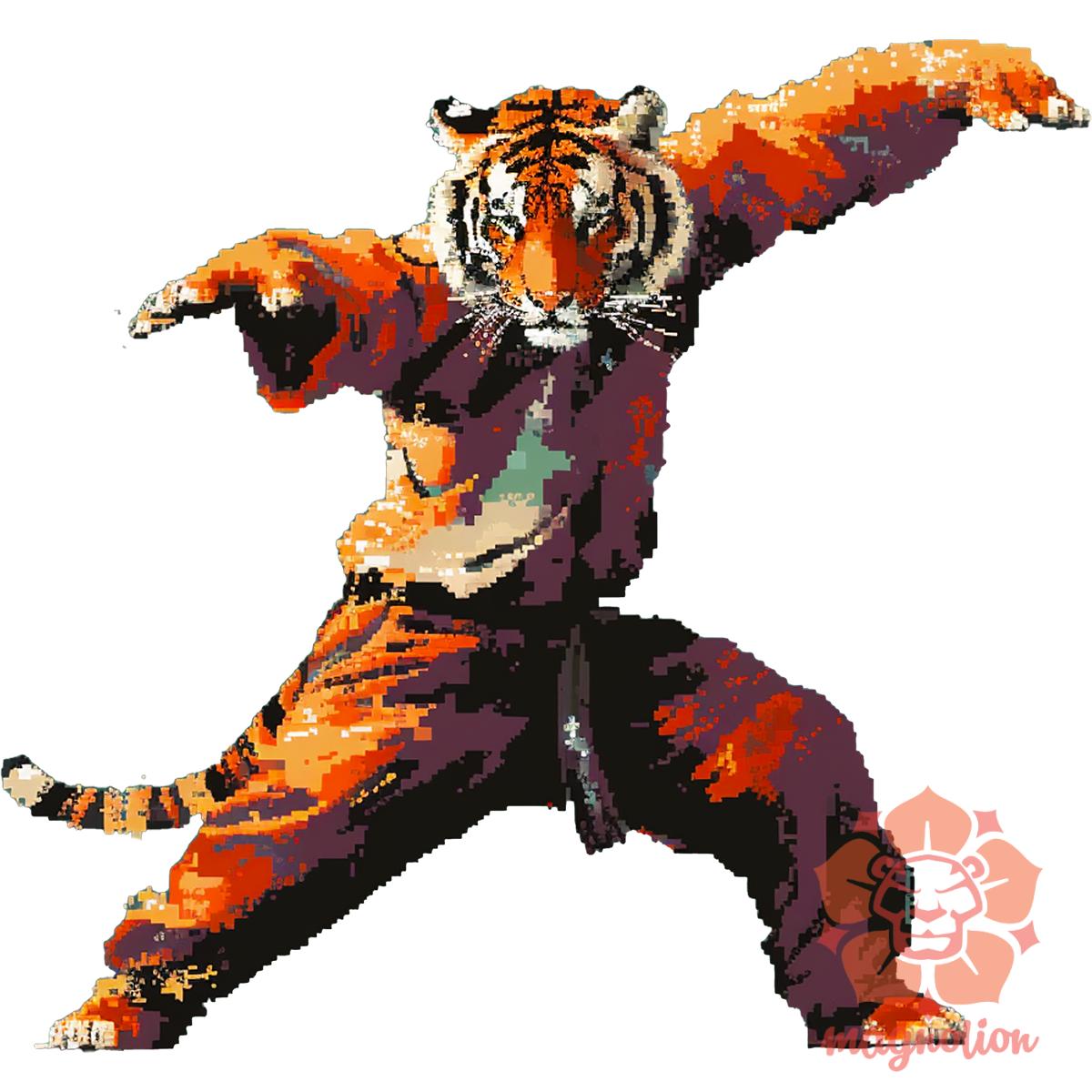 Pixelart kung fu tigris v3