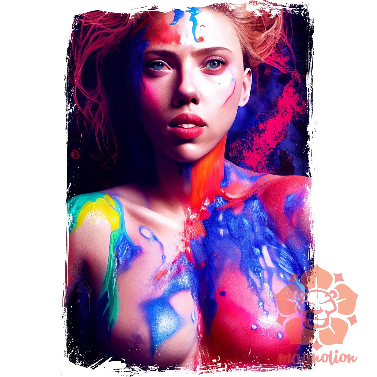 Folyékony színes bevonattal Scarlett Johansson