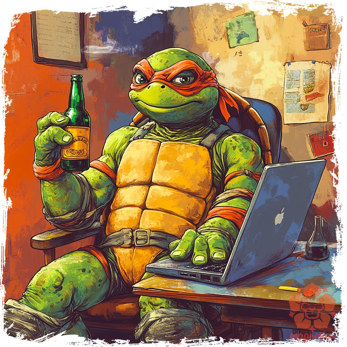 Michelangelo relax egyedi póló 